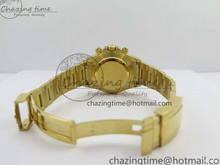 MiroTime 0306 Daytona 116589RBOW YG Rainbow Crystal BLF Best Edition Black Dial on YG Bracelet A SmoothTexture 3175